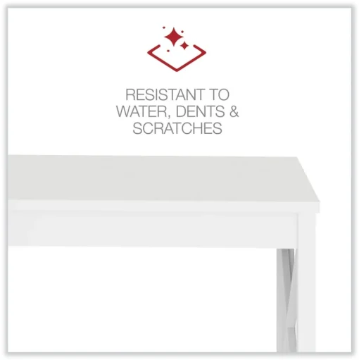 Alera 47.24 in. x 23.62 in. x 29.53 in. Farmhouse Writing Desk - White
