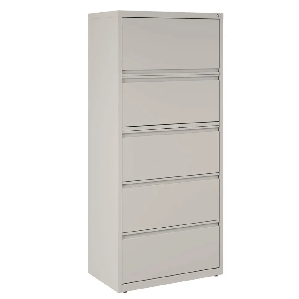 Alera 30 in. x 18.62 in. x 67.62 in. Five Legal/Letter/A4-Size File Drawers Lateral File Cabinet - Light Gray