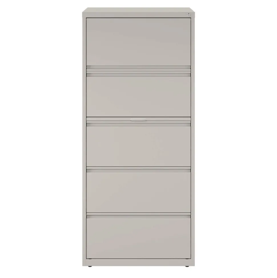 Alera 30 in. x 18.62 in. x 67.62 in. Five Legal/Letter/A4-Size File Drawers Lateral File Cabinet - Light Gray