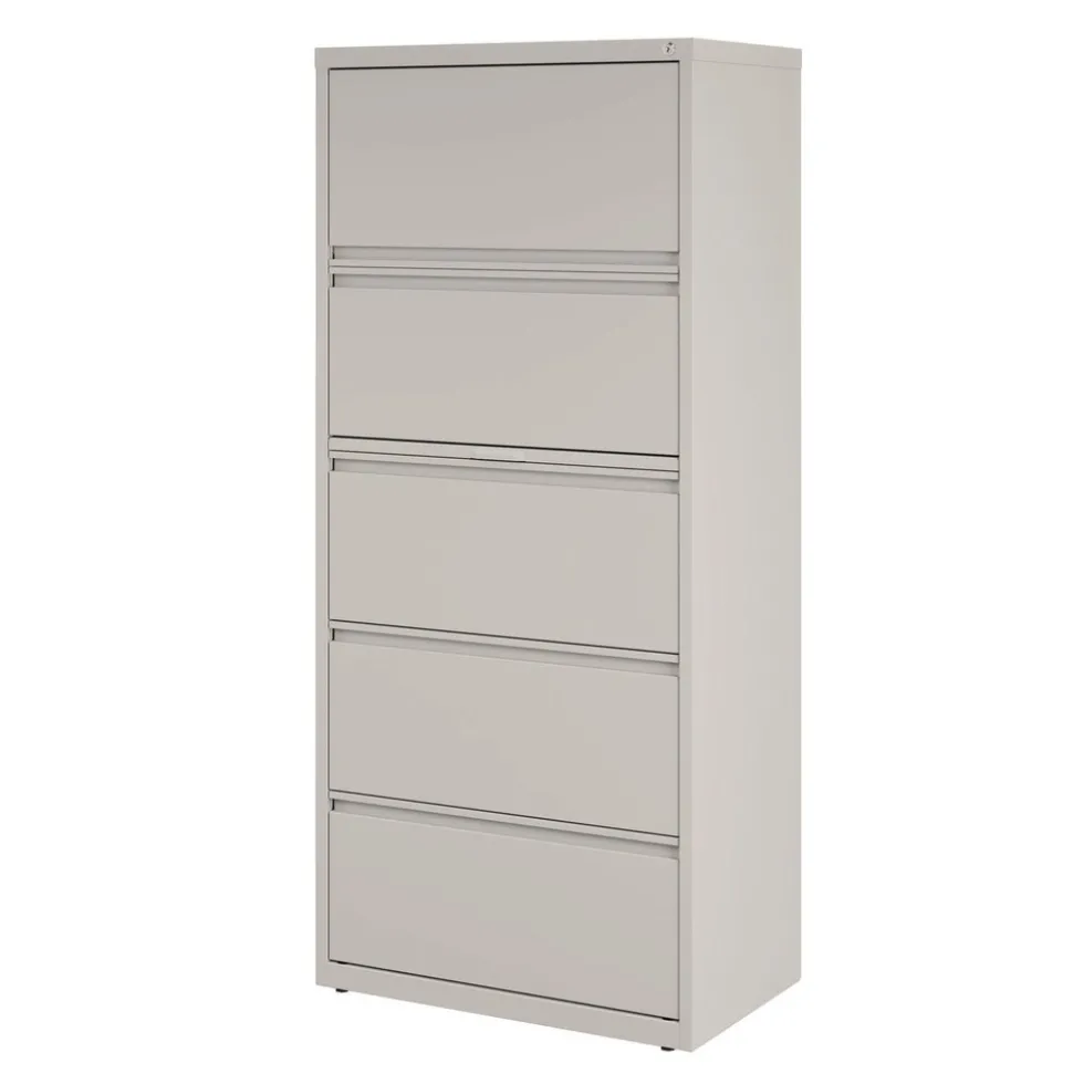 Alera 30 in. x 18.62 in. x 67.62 in. Five Legal/Letter/A4-Size File Drawers Lateral File Cabinet - Light Gray