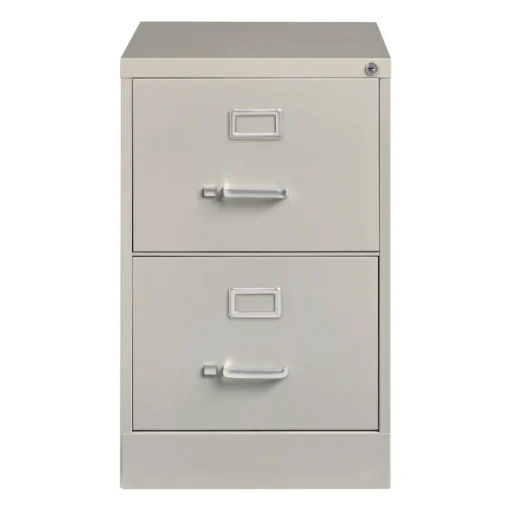 Alera 15 in. x 25 in. x 28.38 in. Legal-Size 2-Drawer Economy Vertical File - Light Gray