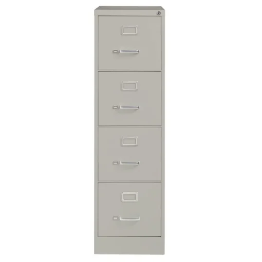 Alera 15 in. x 25 in. x 52 in. Letter-Size 4-Drawer Economy Vertical File - Light Gray