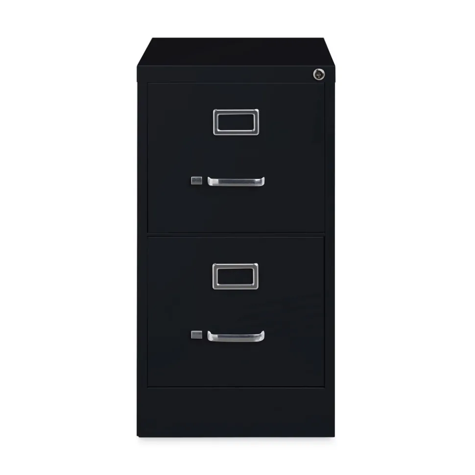 Alera 15 in. x 22 in. x 28.37 in. Letter-Size Two-Drawer Economy Vertical File - Black