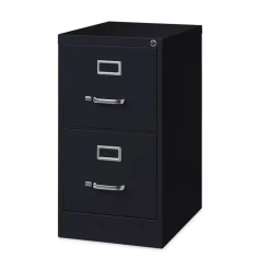 Alera 15 in. x 22 in. x 28.37 in. Letter-Size Two-Drawer Economy Vertical File - Black