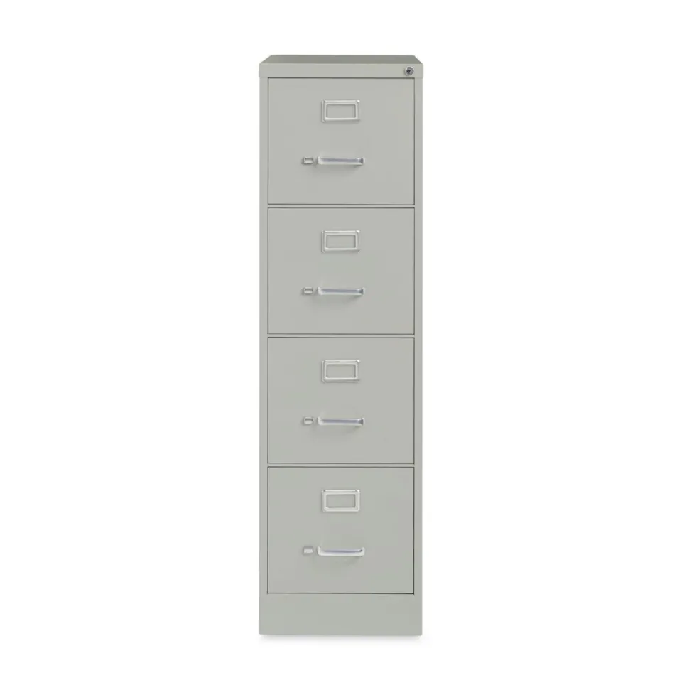 Alera 15 in. x 26.5 in. x 52 in. Letter-Size 4-Drawer Economy Vertical File - Light Gray