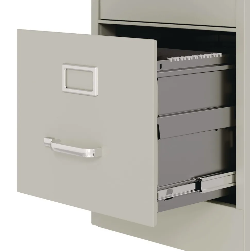 Alera 15 in. x 25 in. x 28.38 in. Letter-Size 2-Drawer Economy Vertical File - Light Gray