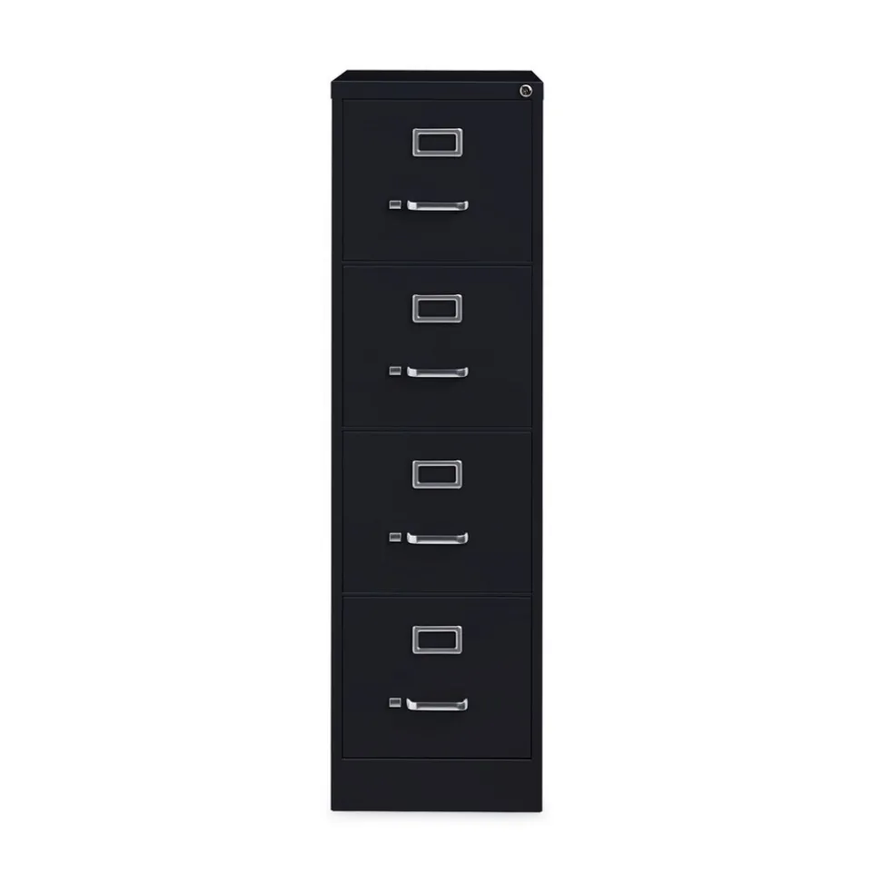 Alera 15 in. x 22 in. x 52 in. Letter-Size Four-Drawer Economy Vertical File - Black