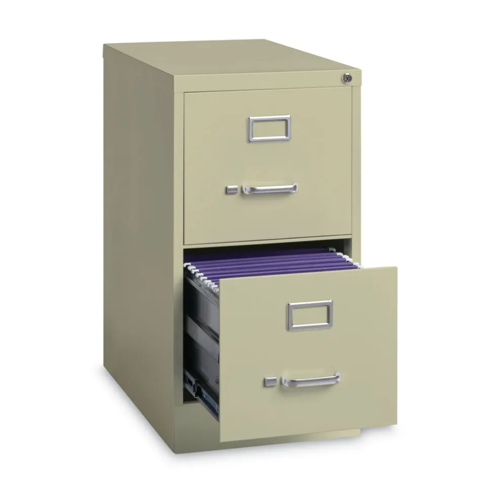Alera 15 in. x 22 in. x 28.37 in. Letter-Size Two-Drawer Economy Vertical File - Putty