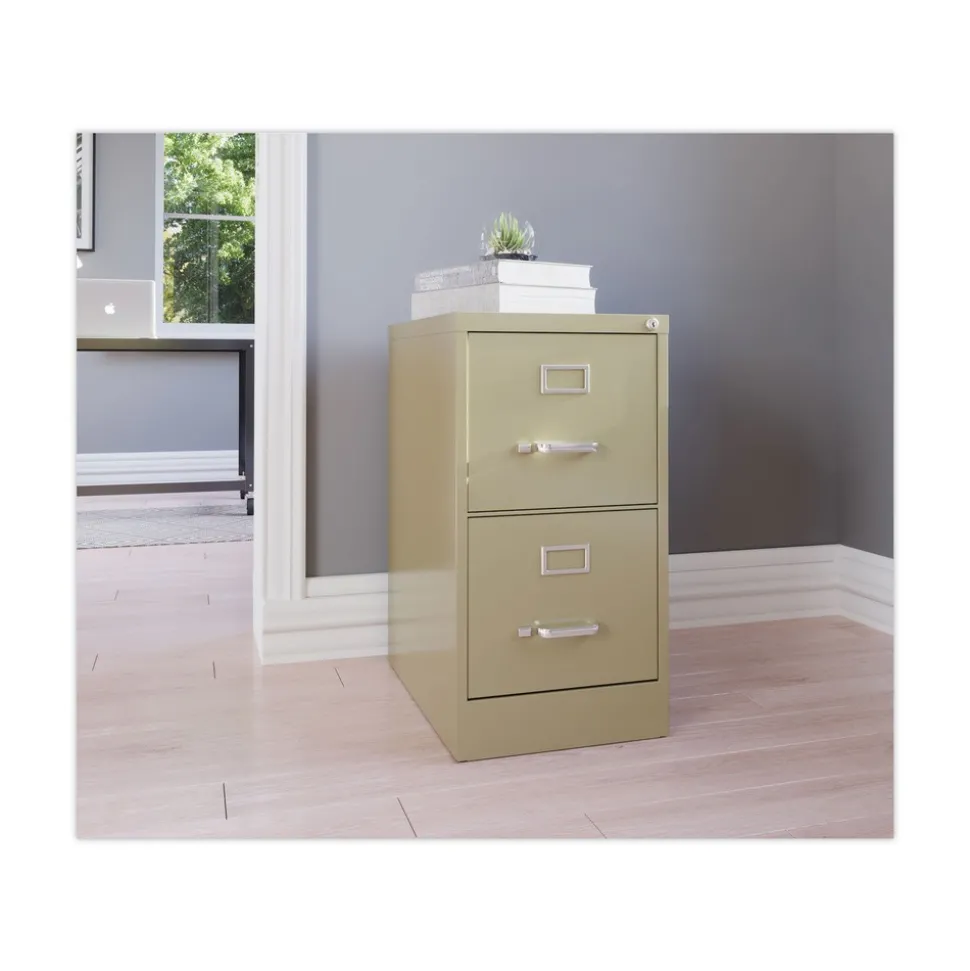 Alera 15 in. x 22 in. x 28.37 in. Letter-Size Two-Drawer Economy Vertical File - Putty