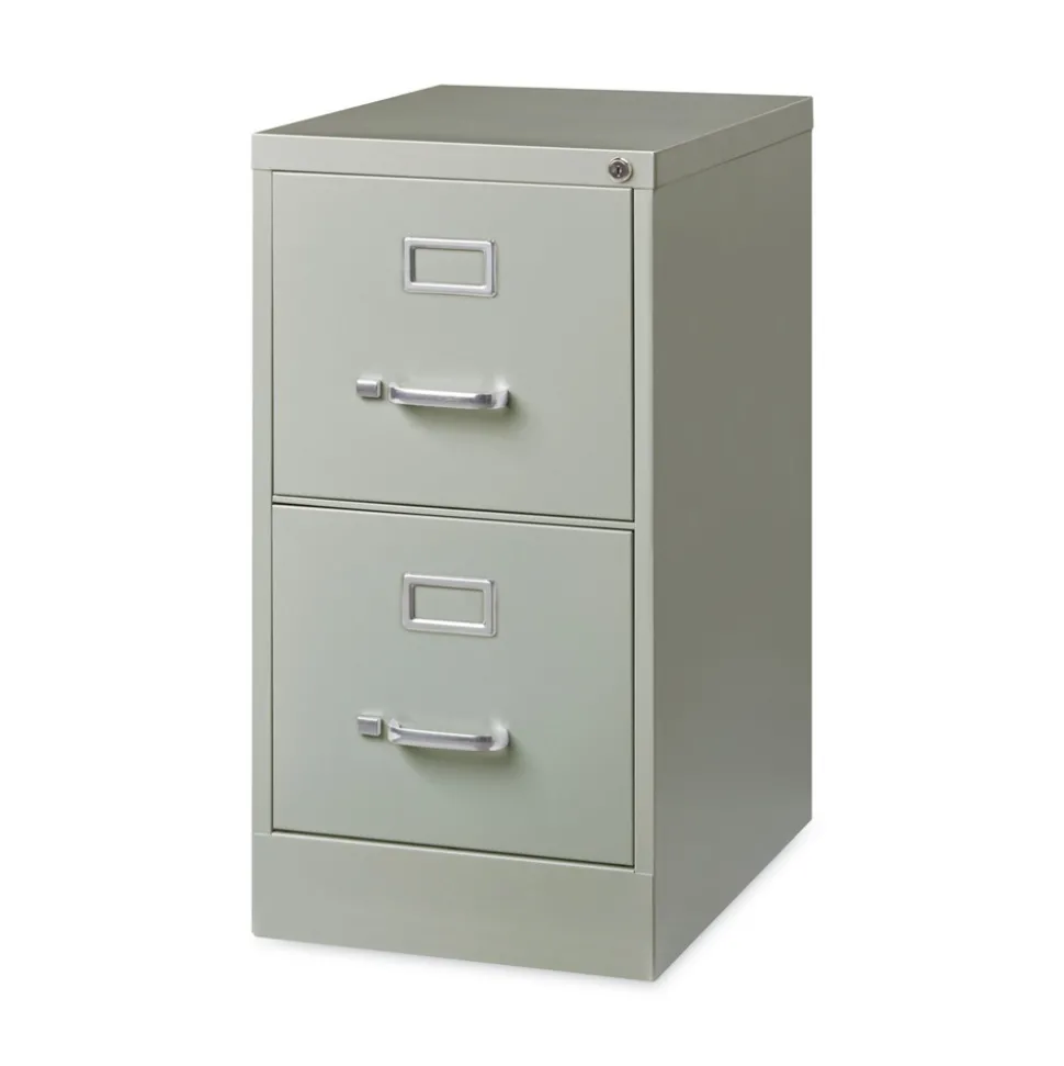 Alera 15 in. x 22 in. x 28.37 in. Letter-Size Two-Drawer Economy Vertical File - Light Gray
