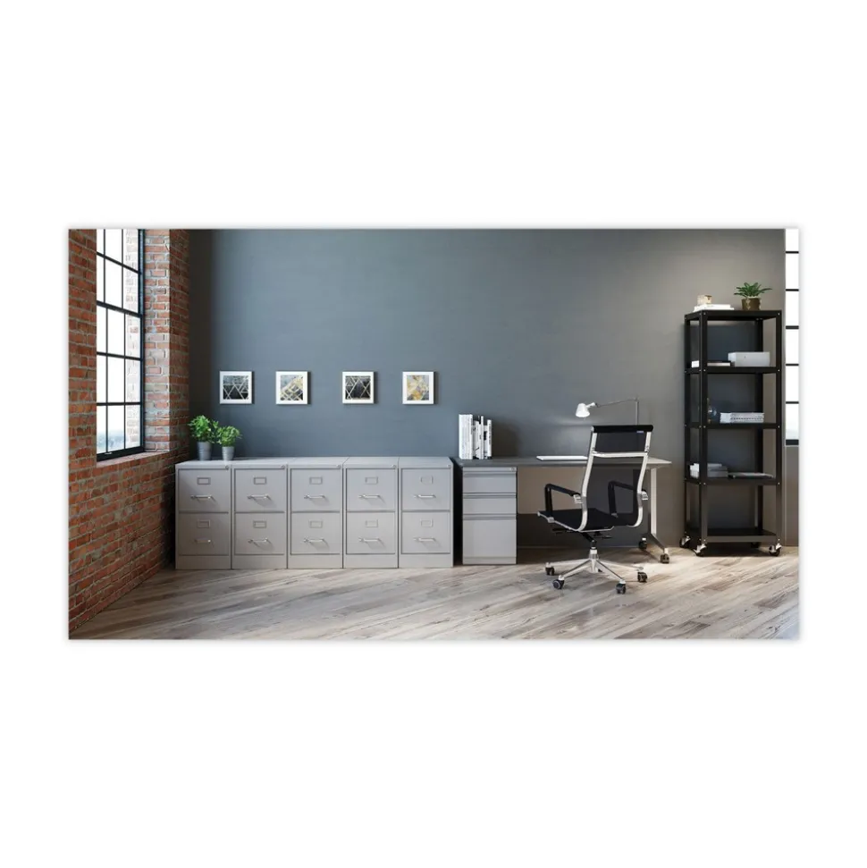 Alera 15 in. x 22 in. x 28.37 in. Letter-Size Two-Drawer Economy Vertical File - Light Gray