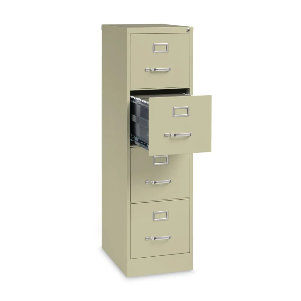 Alera 15 in. x 22 in. x 52 in. Letter-Size Four-Drawer Economy Vertical File - Putty