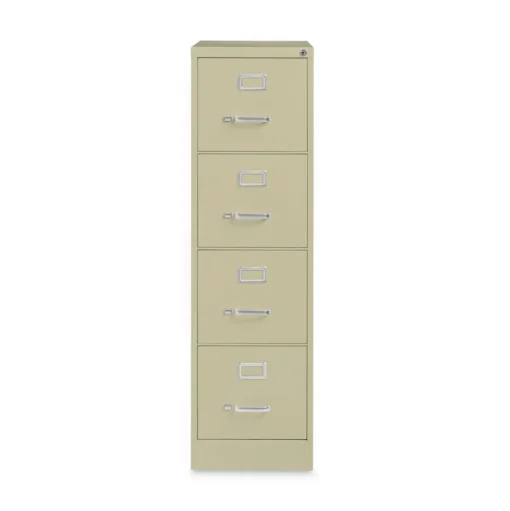 Alera 15 in. x 26.5 in. x 52 in. Letter-Size 4-Drawer Economy Vertical File - Putty