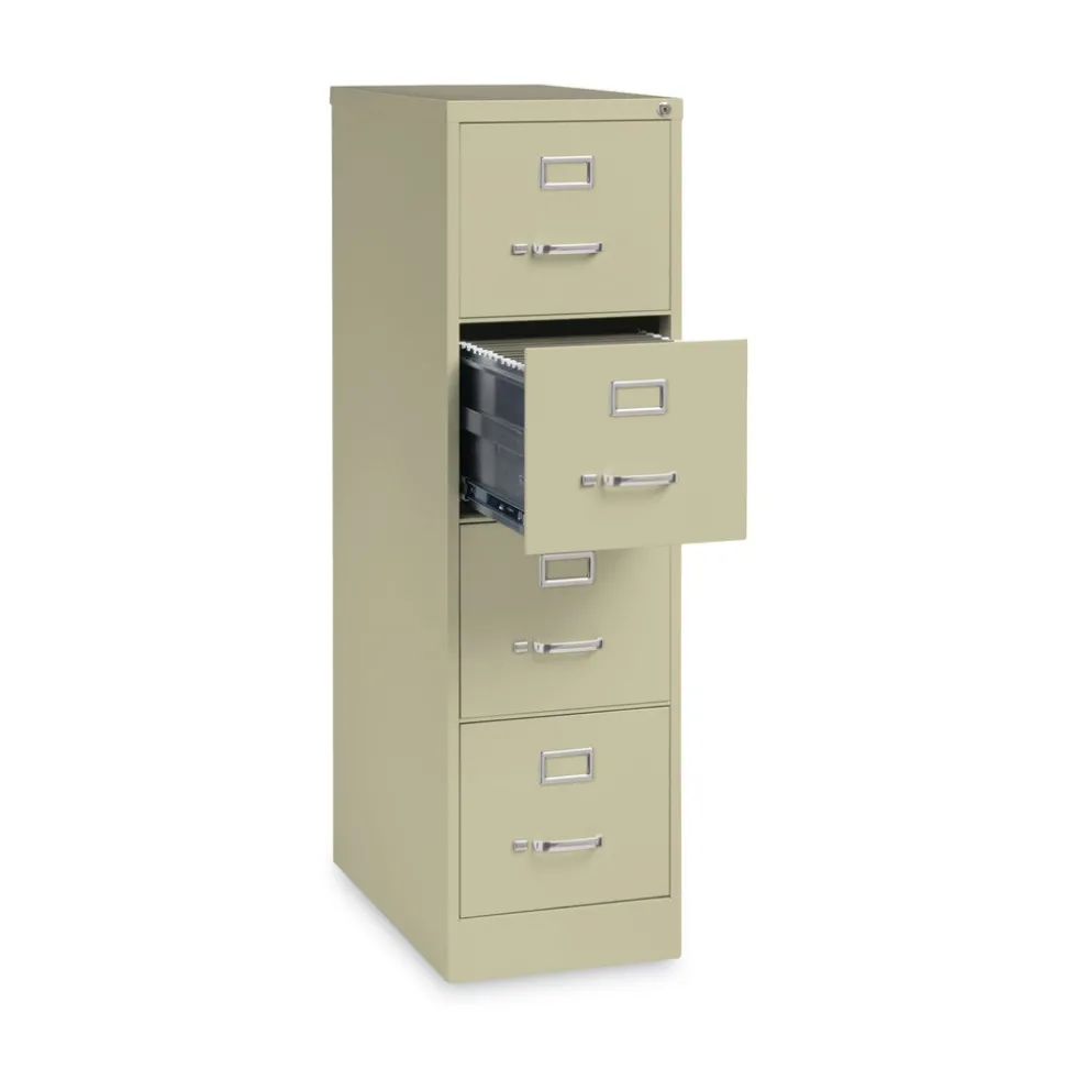 Alera 15 in. x 26.5 in. x 52 in. Letter-Size 4-Drawer Economy Vertical File - Putty