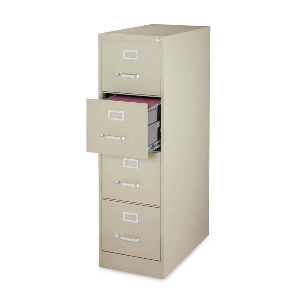 Alera 15 in. x 26.5 in. x 52 in. Letter-Size 4-Drawer Economy Vertical File - Putty