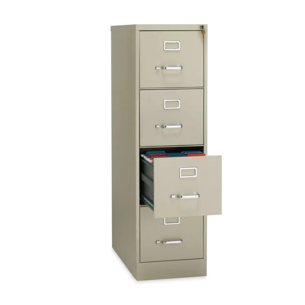Alera 15 in. x 26.5 in. x 52 in. Letter-Size 4-Drawer Economy Vertical File - Putty