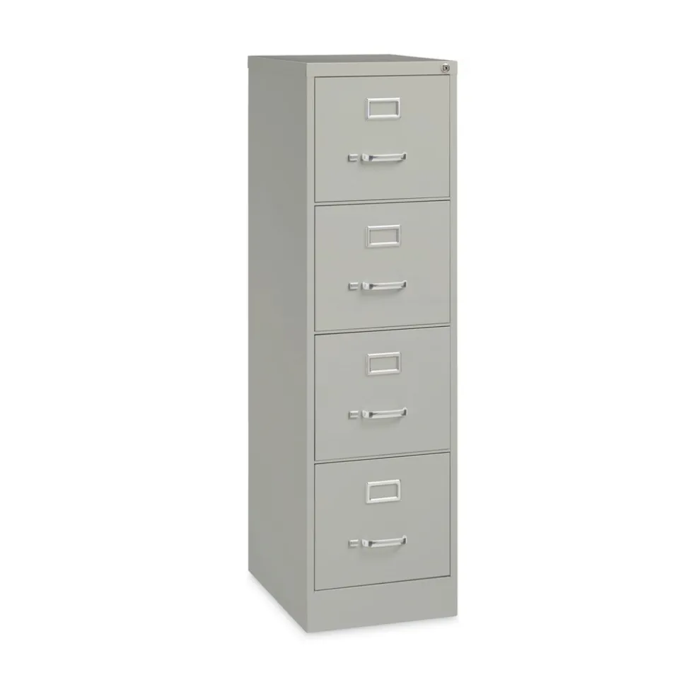 Alera 15 in. x 22 in. x 52 in. Letter-Size Four-Drawer Economy Vertical File - Light Gray