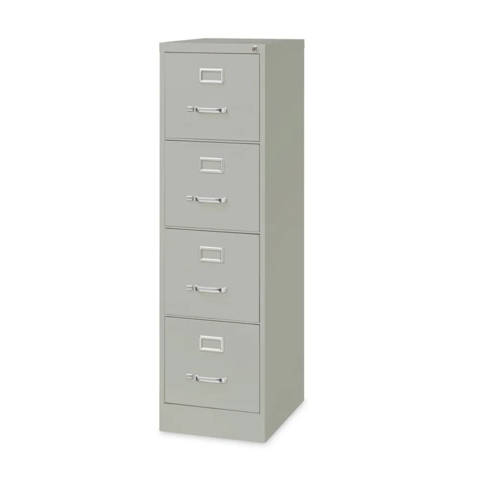 Alera 15 in. x 22 in. x 52 in. Letter-Size Four-Drawer Economy Vertical File - Light Gray