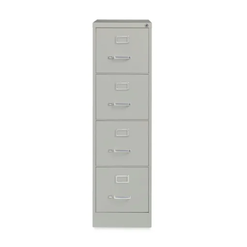 Alera 15 in. x 22 in. x 52 in. Letter-Size Four-Drawer Economy Vertical File - Light Gray