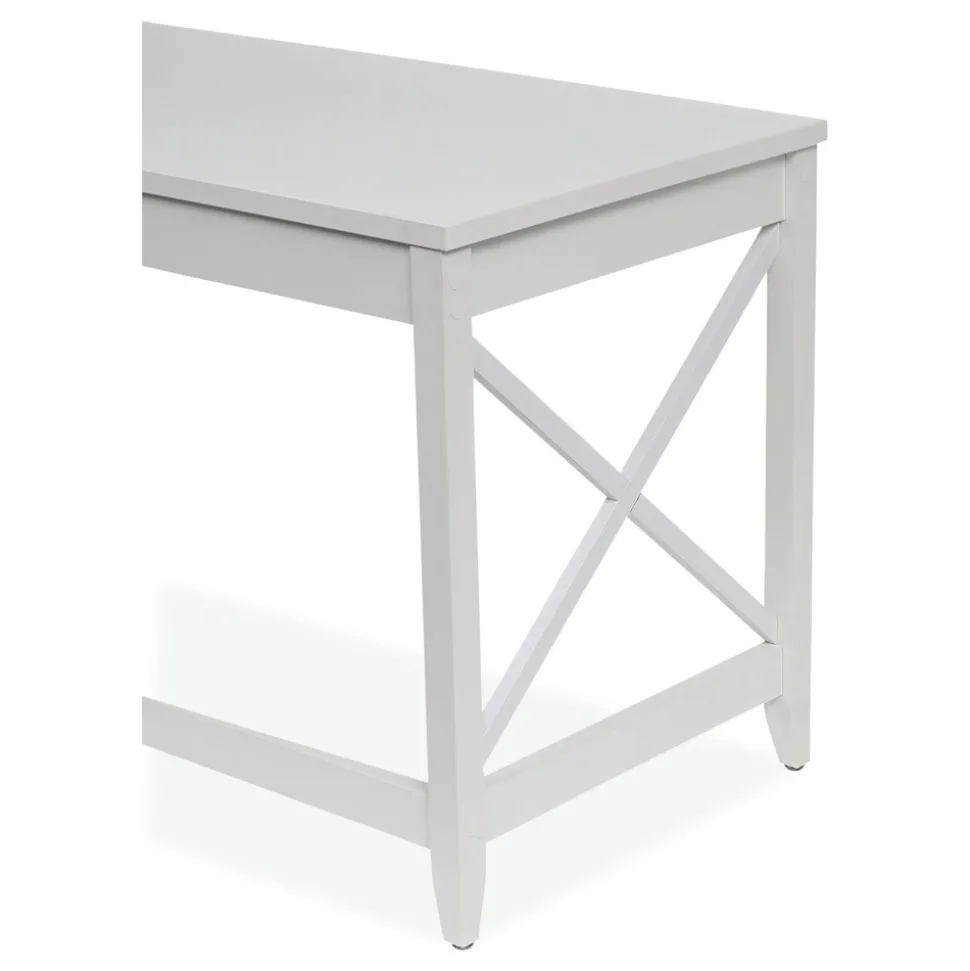 Alera 58.27 in. x 58.27 in. x 29.53 in. L-Shaped Farmhouse Desk - White