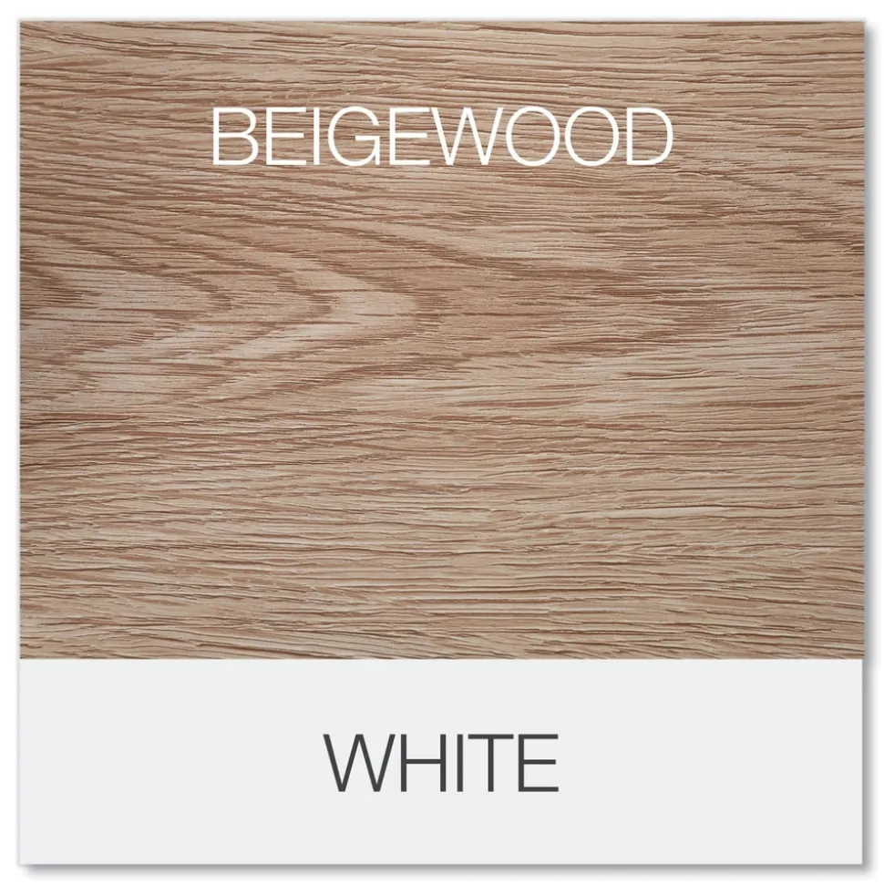 Alera 59.05 in. x 59.05 in. x 29.53 in. L-Shaped Writing Desk - Beigewood/White