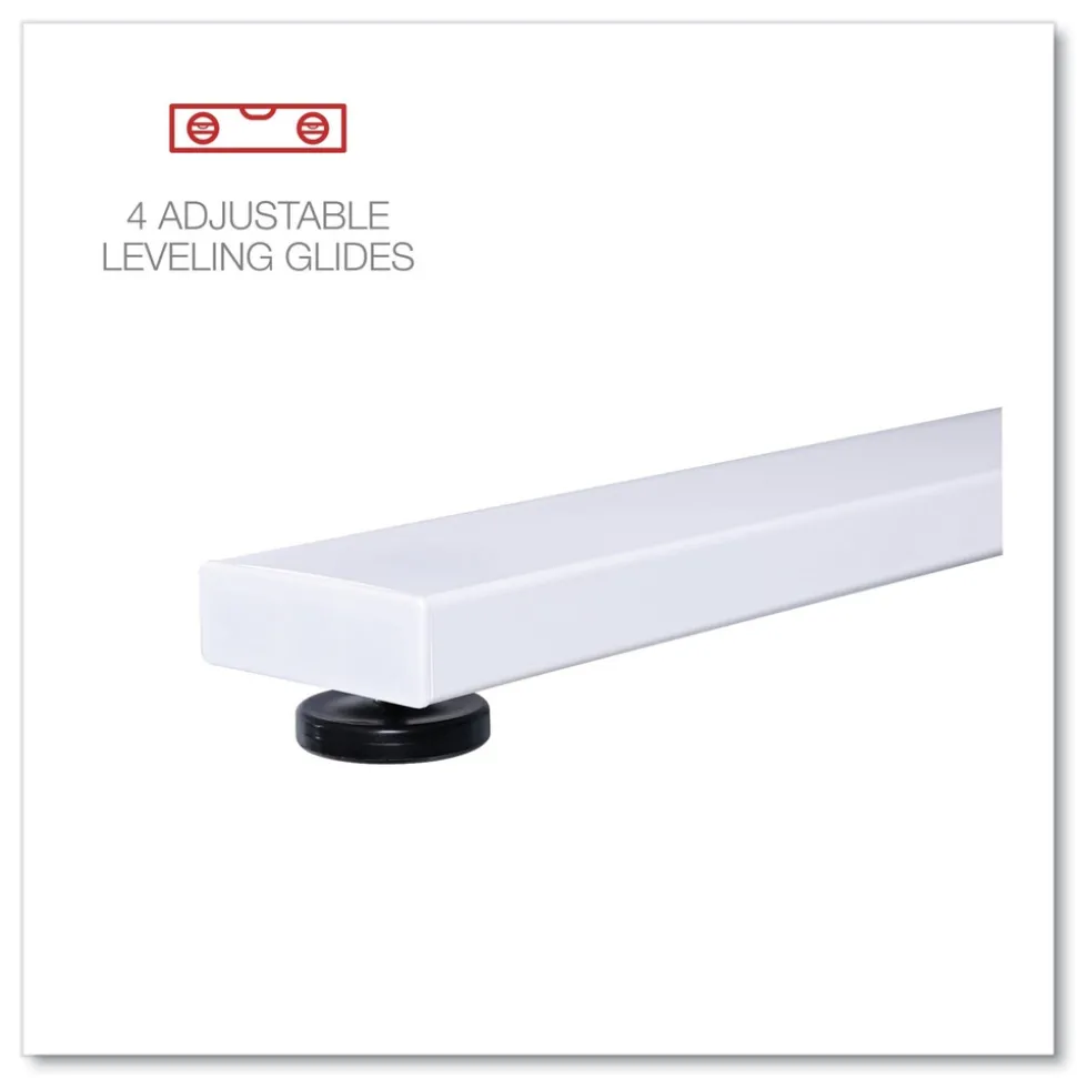 Alera 59.05 in. x 59.05 in. x 29.53 in. L-Shaped Writing Desk - Beigewood/White