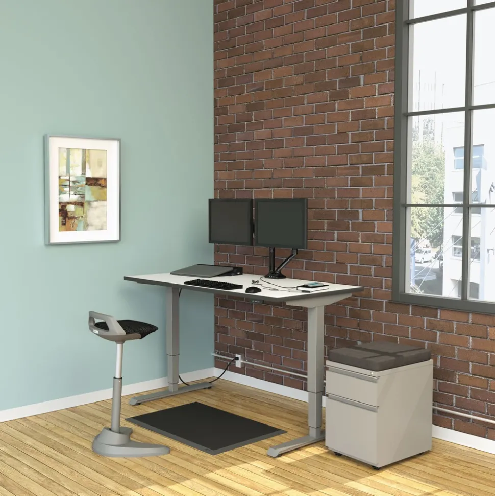 Alera 14.88 in. x 19.13 in. x 2.13 in. Pedestal File Seat Cushion - Smoke