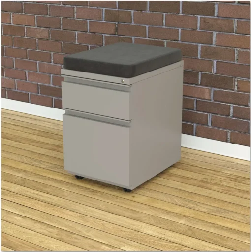 Alera 14.88 in. x 19.13 in. x 2.13 in. Pedestal File Seat Cushion - Smoke