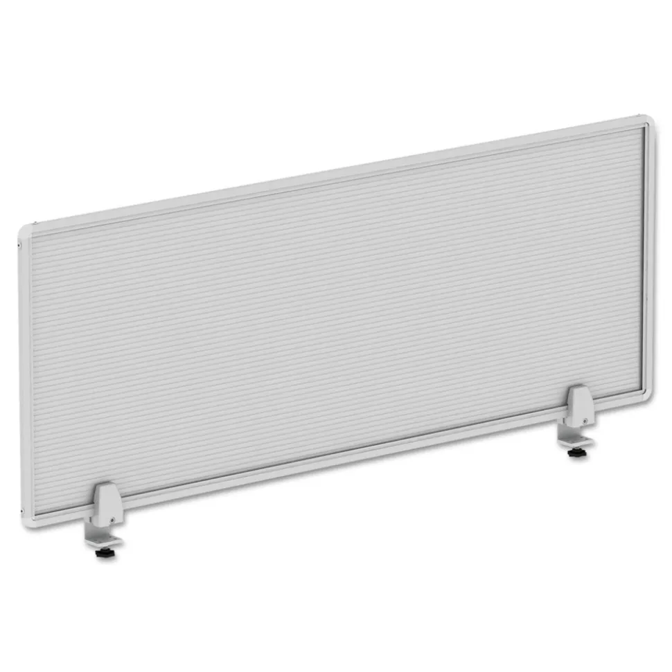 Alera 47 in. x 0.5 in. x 18 in. Polycarbonate Privacy Panel - Silver/Clear
