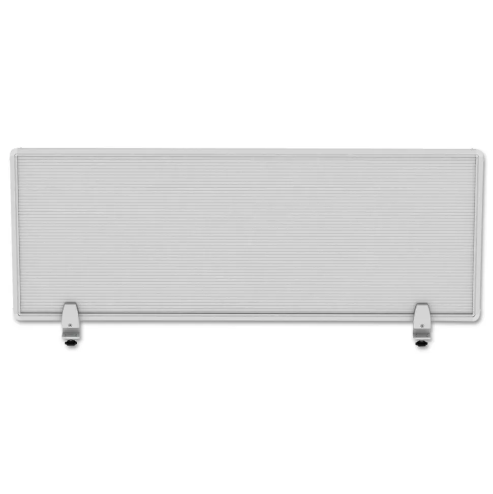 Alera 47 in. x 0.5 in. x 18 in. Polycarbonate Privacy Panel - Silver/Clear