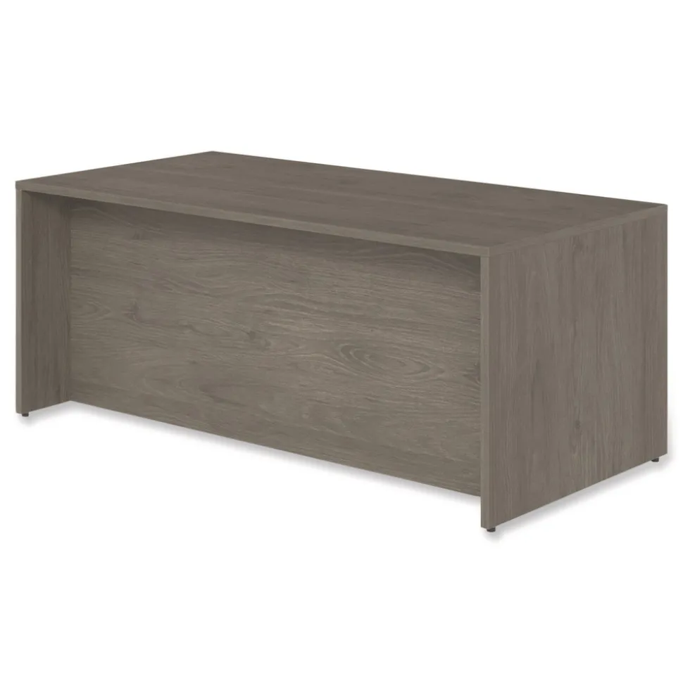 Alera 72 in. x 36 in. x 29 in. Seville Series Single Left Pedestal Desk - Walnut