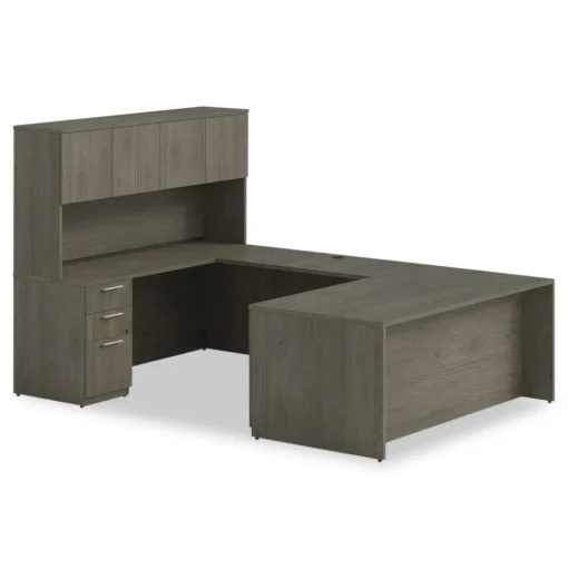 Alera 48 in. x 24 in. x 29 in. Seville Series Bridge Return - Walnut