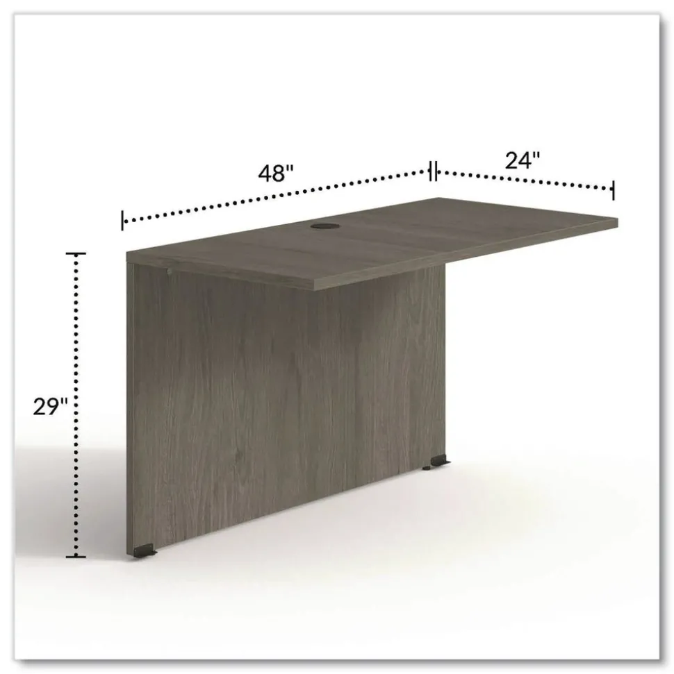 Alera 48 in. x 24 in. x 29 in. Seville Series Bridge Return - Walnut