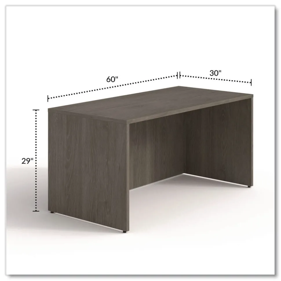 Alera 60 in. x 30 in. x 29 in. Seville Series Desk Shell - Walnut