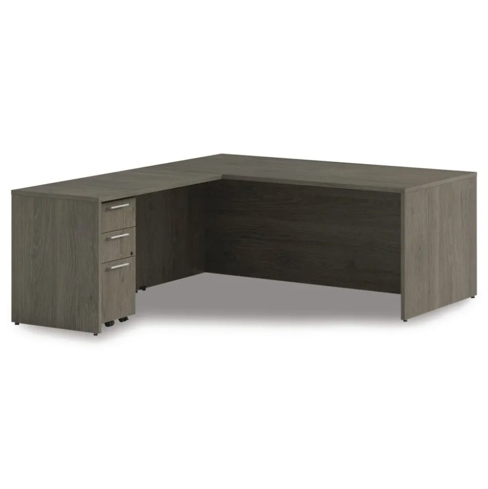 Alera 48 in. x 24 in. x 29 in. Seville Series Reversible Return Shell - Walnut