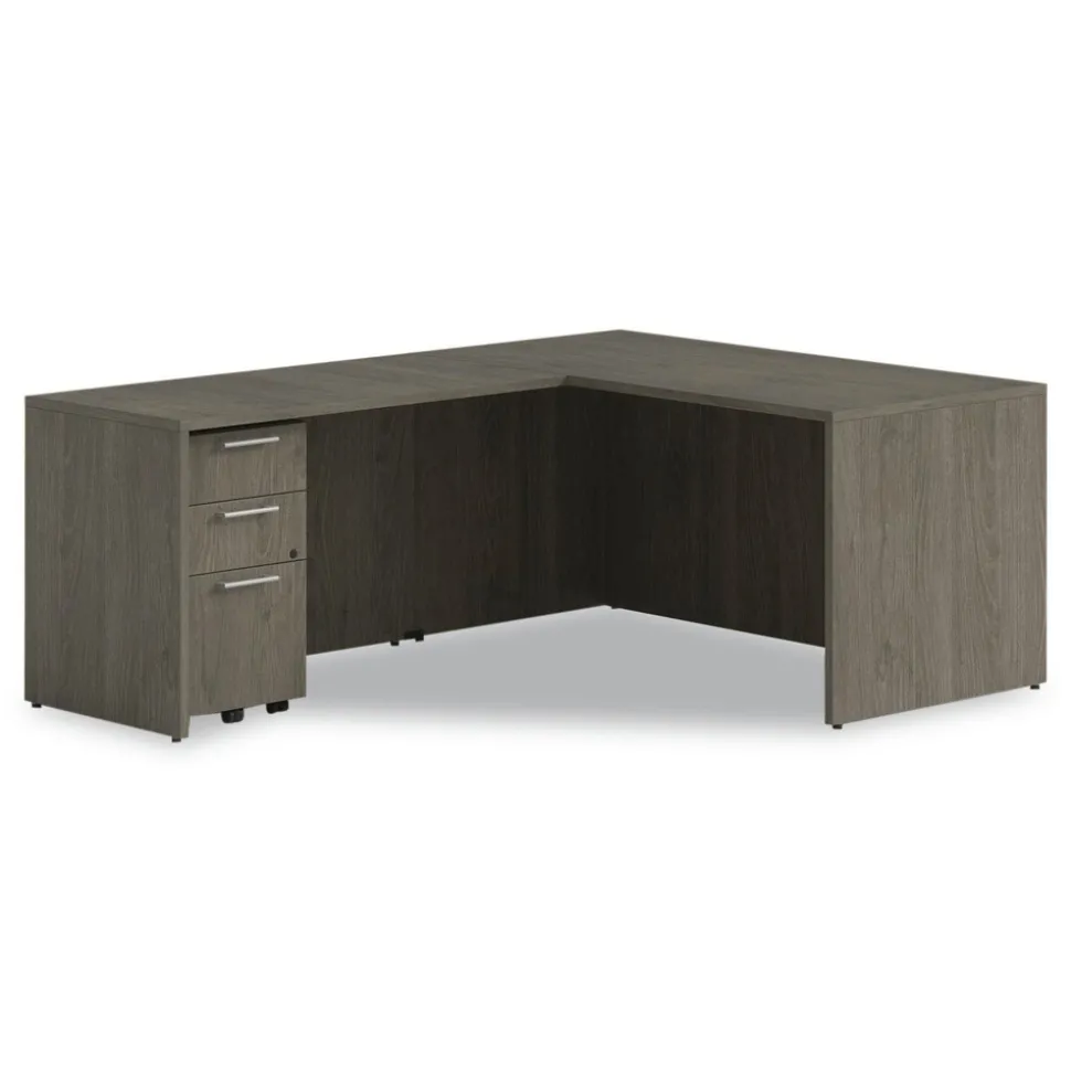 Alera 48 in. x 24 in. x 29 in. Seville Series Reversible Return Shell - Walnut