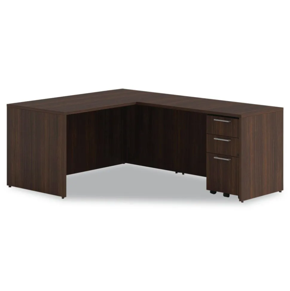 Alera 48 in. x 24 in. x 29 in. Seville Series Reversible Return Shell - Mahogany