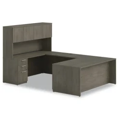 Alera 72 in. x 36 in. x 29 in. Seville Series Single Right Pedestal Desk - Walnut