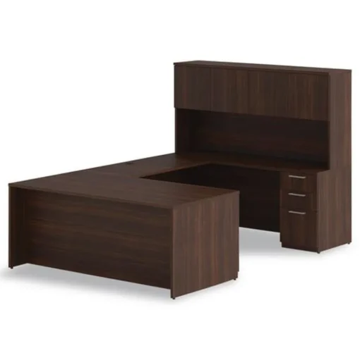 Alera 48 in. x 24 in. x 29 in. Seville Series Bridge Return - Mahogany
