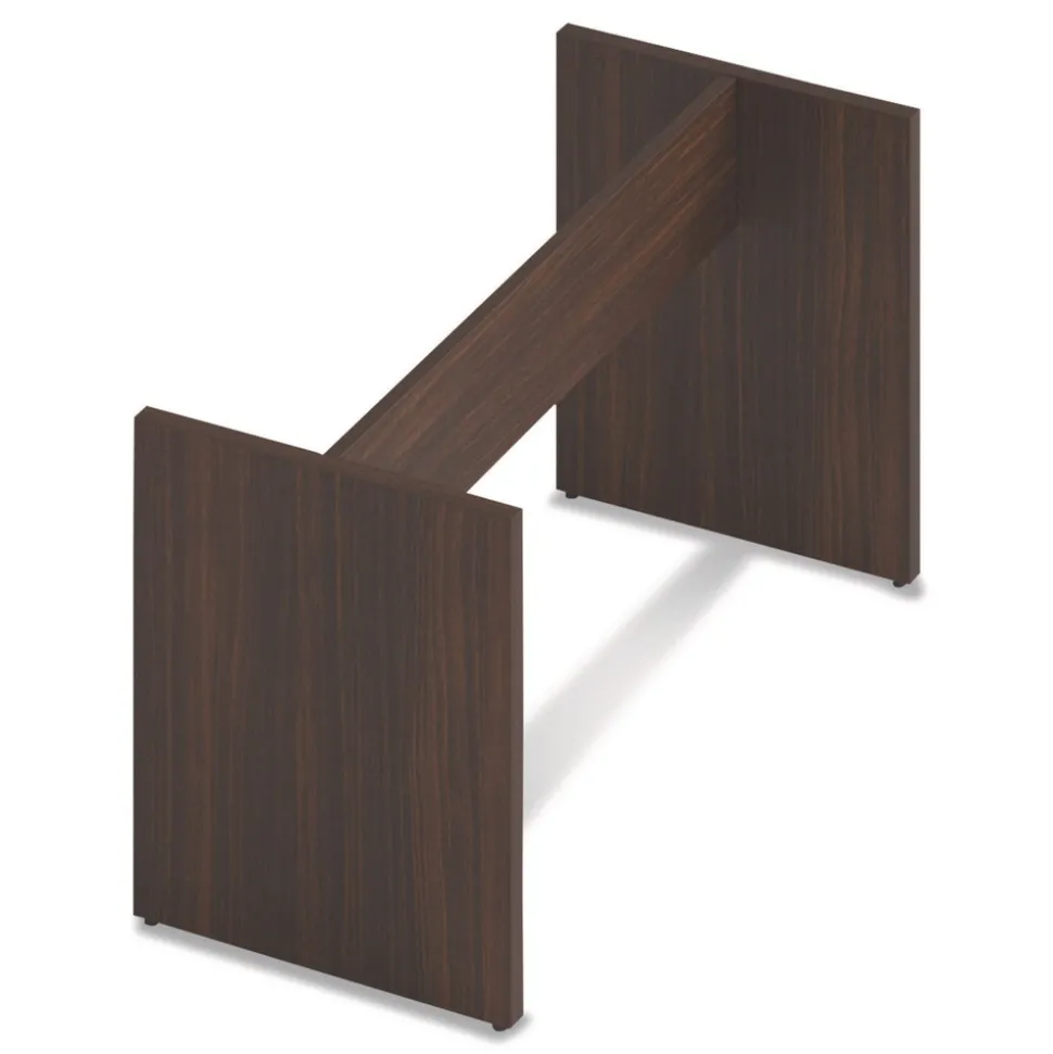 Alera 50 in. x 22 in. x 28 in. Seville 96 in. Wide Conference Table Base - Mahogany