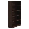Alera 36 in. x 14 in. x 65 in. 5-Shelf Seville Bookcase - Mahogany