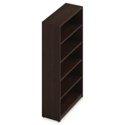 Alera 36 in. x 14 in. x 65 in. 5-Shelf Seville Bookcase - Mahogany