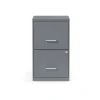 Alera 14 in. x 18 in. x 24.1 in. Soho 2-Drawer Vertical Letter File Cabinet - Charcoal