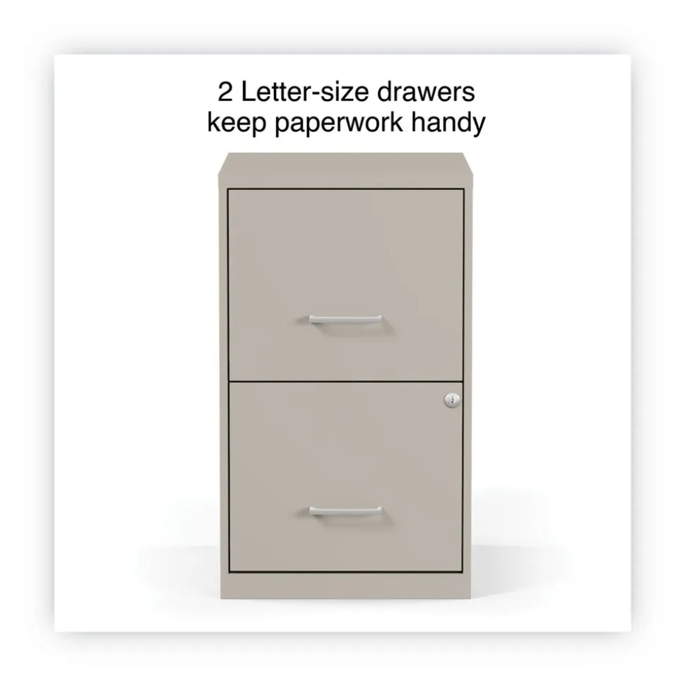 Alera 14 in. x 18 in. x 24.1 in. Soho 2-Drawer Vertical Letter File Cabinet - Putty