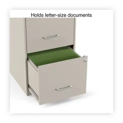 Alera 14 in. x 18 in. x 24.1 in. Soho 2-Drawer Vertical Letter File Cabinet - Putty