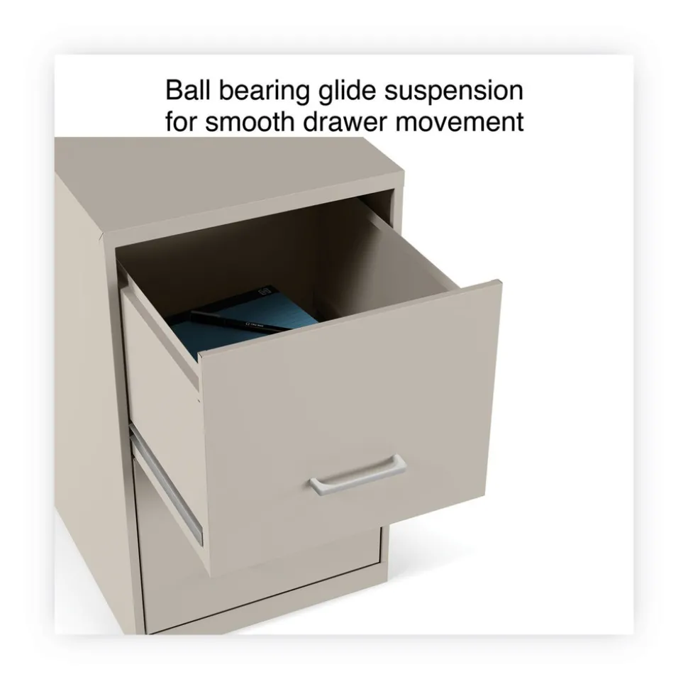 Alera 14 in. x 18 in. x 24.1 in. Soho 2-Drawer Vertical Letter File Cabinet - Putty