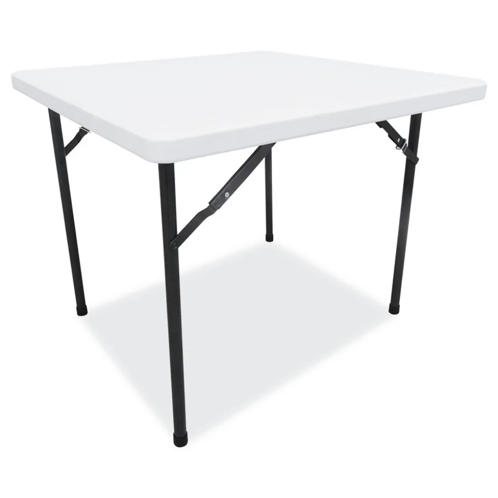 Alera 36 in. x 36 in. x 29.25 in. Square Plastic Folding Table - White