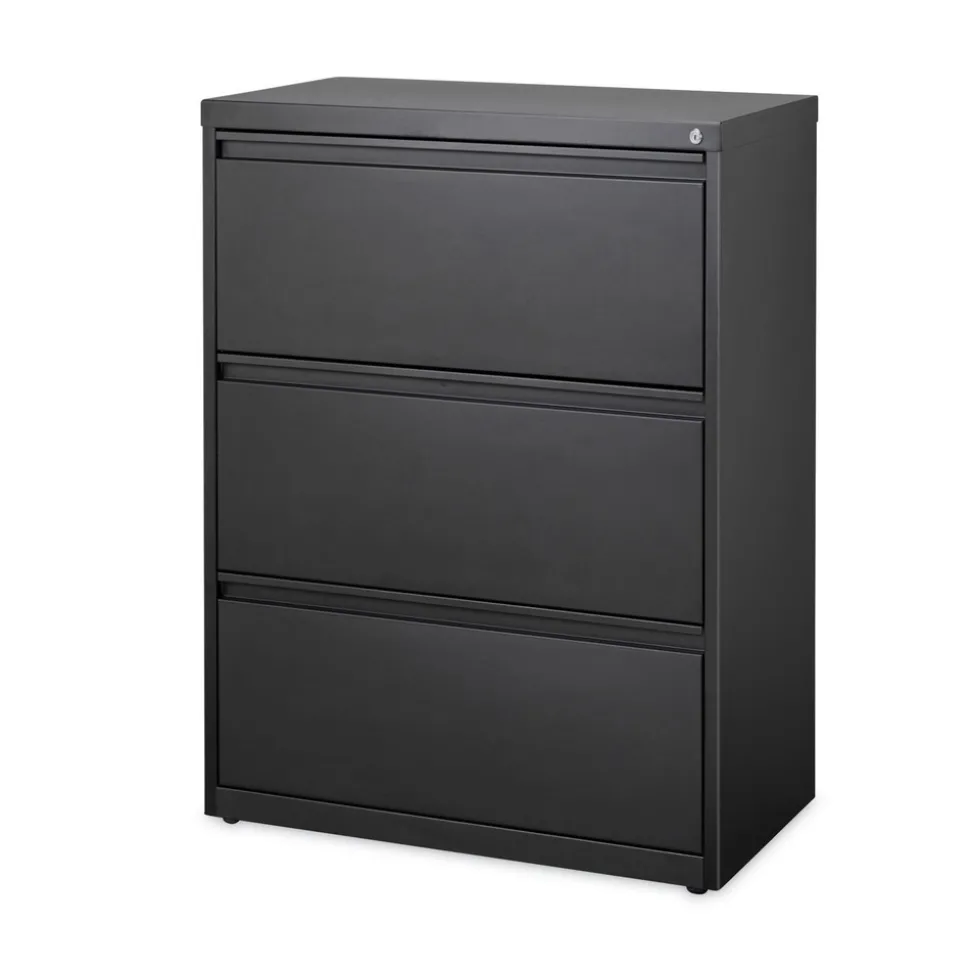 Alera 30 in. x 18.62 in. x 40.25 in. Three Legal/Letter/A4-Size File Drawers Lateral File Cabinet - Black