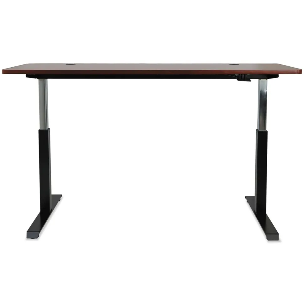 Alera 59.06 in. x 28.35 in. x 26.18 in. to 39.57 in. AdaptivErgo Sit-Stand Pneumatic Height-Adjustable Table Base - Black