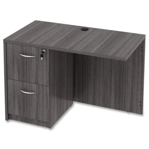 Alera 42 in. x 23.63 in. x 29.5 in. Valencia Series Reversible Return/Bridge Shell - Gray